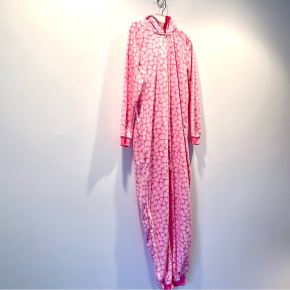 NWOT The Children's Place Women's Pink Dinosaur/Monster Hood Onesie, Size S - Picture 5 of 10